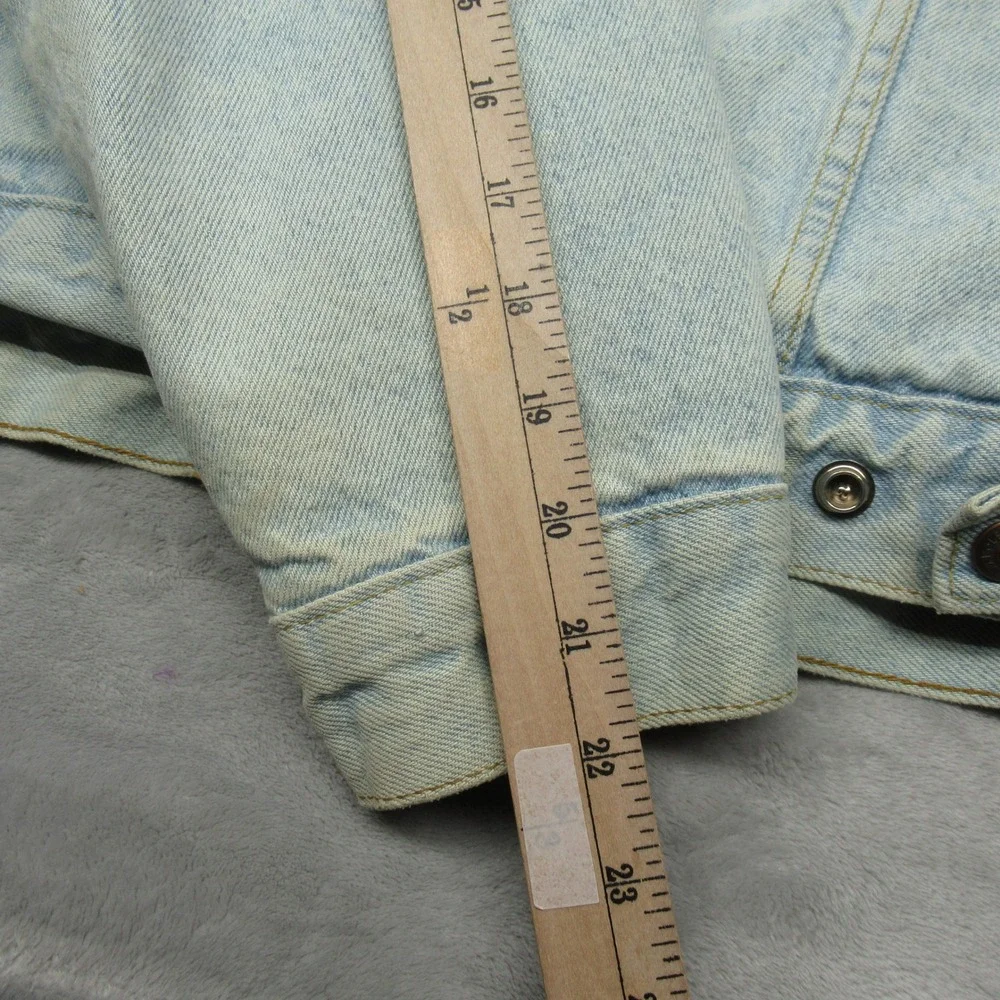 Levis Jacket Mens Large Light Wash Sherpa Lined Trucker USA VTG 80's FADE‎ Rare - Picture 14 of 15